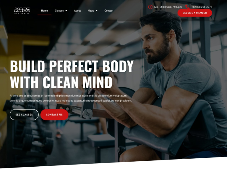 website creation for gyms
