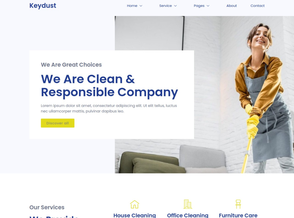 Cleaning services web development