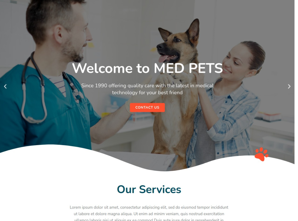 Pet website templates dogs