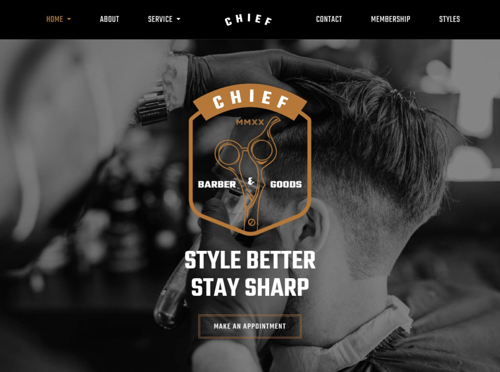 Men's hairdressing website