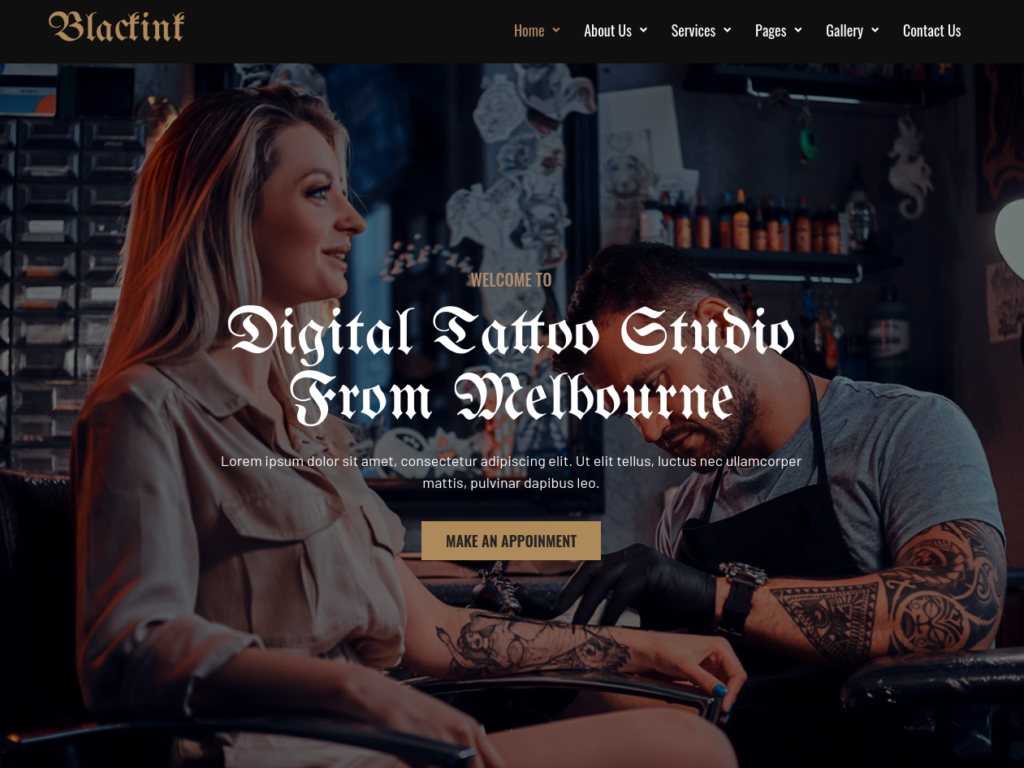 website creation for tattoo artists