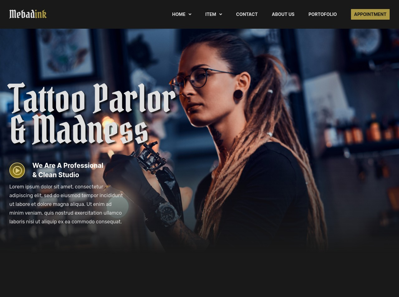 website creation for tattoo artists