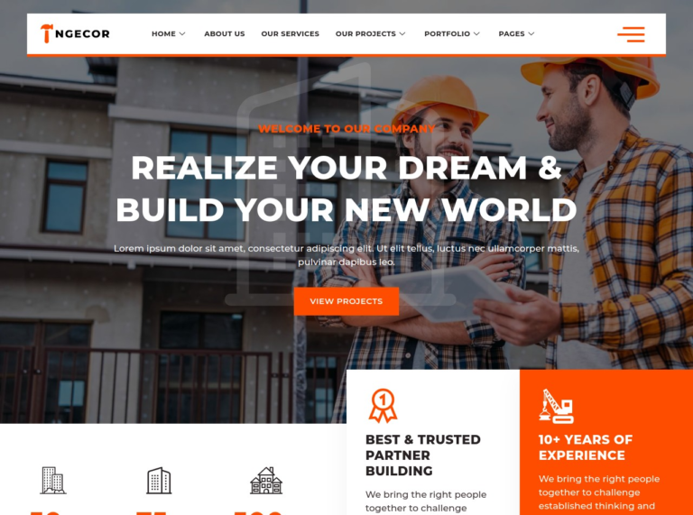 website creation service for construction companies